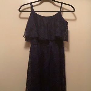 Lacy Navy blue dress. $13